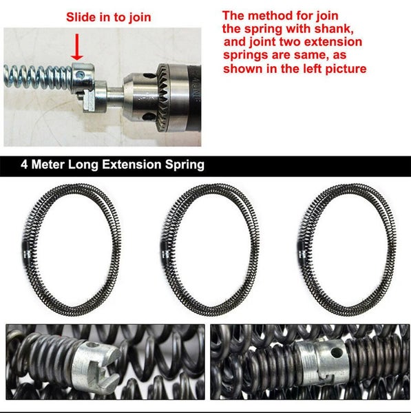 Plumber Drain Snake Pipe Pipeline Sewer Cleaner 12M 6 Drill Bit Tool 2021701 Carousel 2