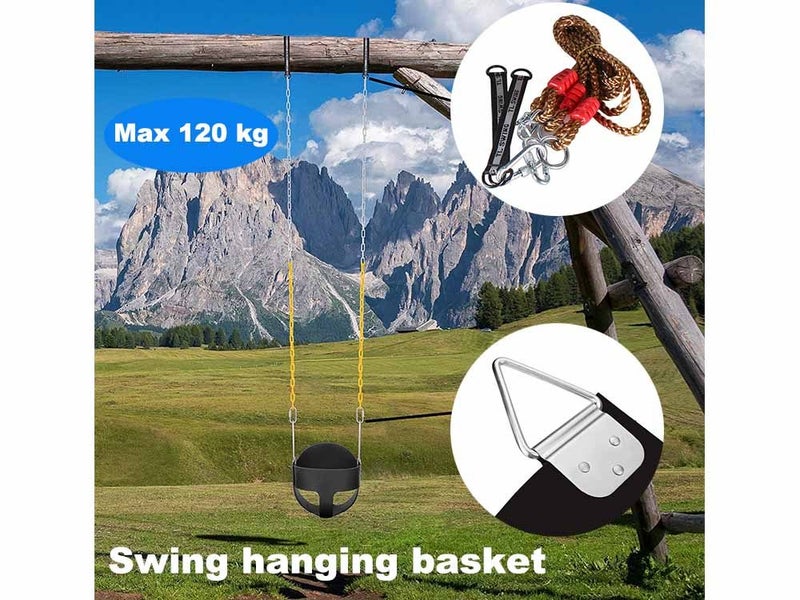 Toddler High Back Full Bucket Swing Seat Carousel 12