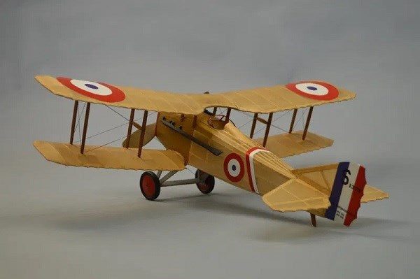 Dumas #238 Plane Kit: 18" SPAD S.VII - Rubber Powered Flying Model Carousel 2