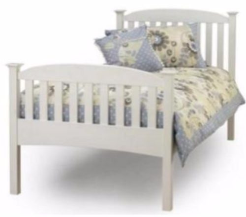 KING SINGLE WHITE SLAT BED FRAME 100% SOLID PINE+20CM THICK INNERSPRING MATTRESS Carousel 1