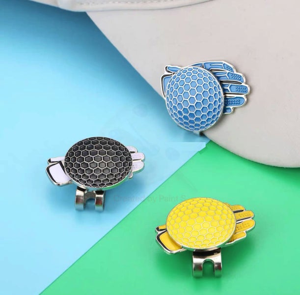 MAGNETIC BALL MARKET HAT CLIP- golf ball & glove- White62939541782402119