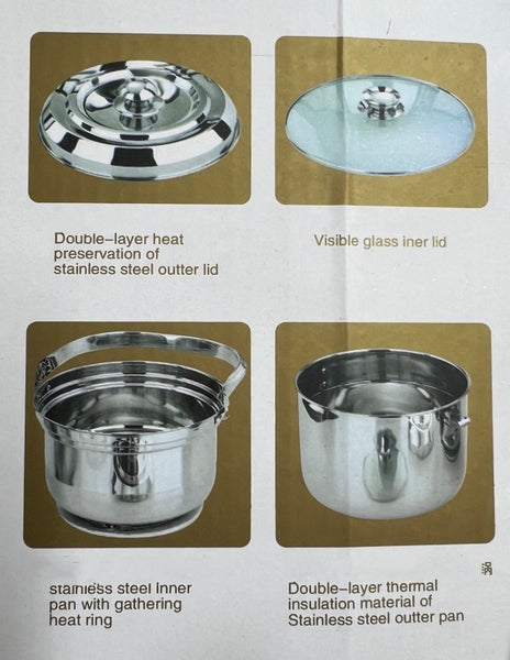 Stainless Steel Thermal Cooking Pot No-fire Re-cooking Pot$SALE$ Carousel 4