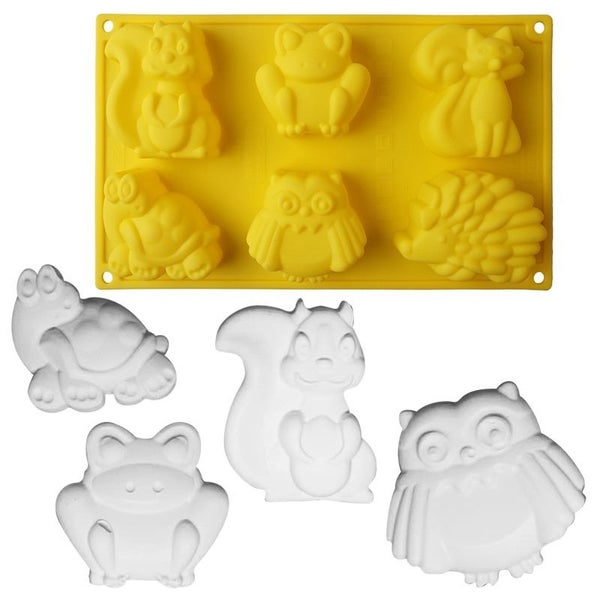 6 hole cartoon animal silicone cake mold DIY baking mold cake decoration tool Carousel 2