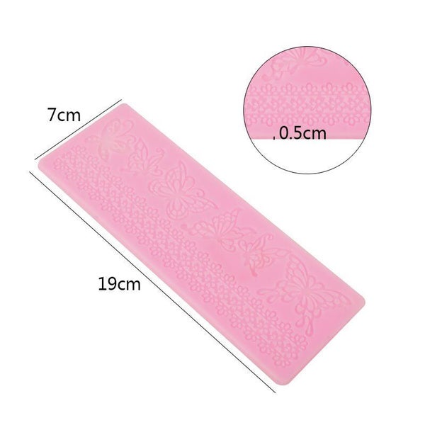 Butterfly Design Silicone Gummy Mold Cake Lace Decoration Edge Mold Carousel 2
