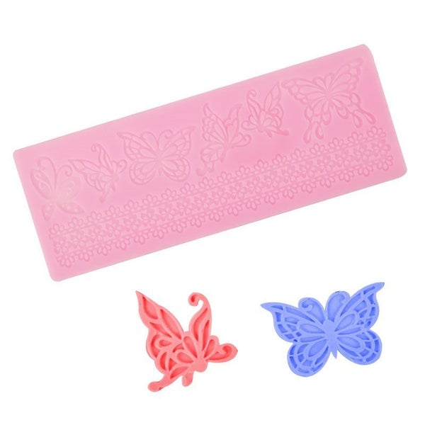 Butterfly Design Silicone Gummy Mold Cake Lace Decoration Edge Mold Carousel 4
