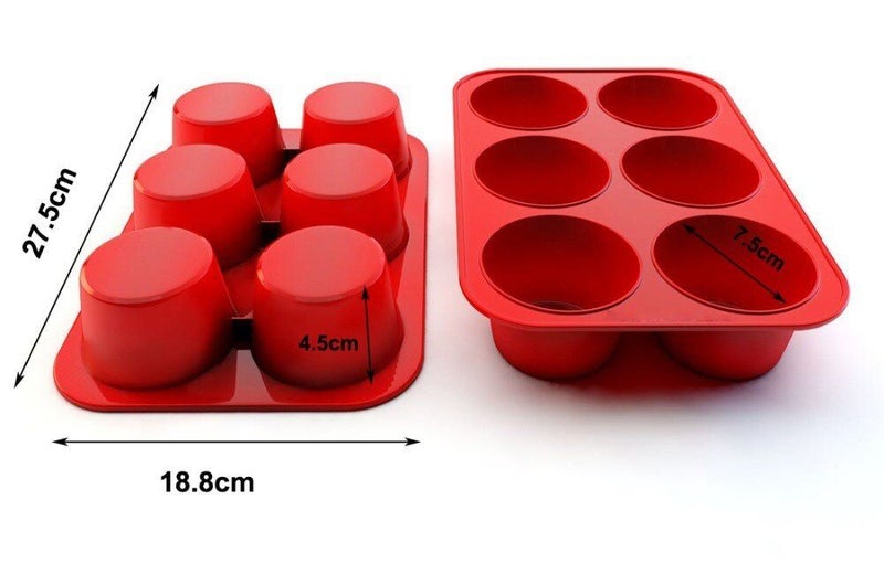 1 pcs cake tool fondant silicone metal non-stick 6 cup cake baking tray Carousel 6