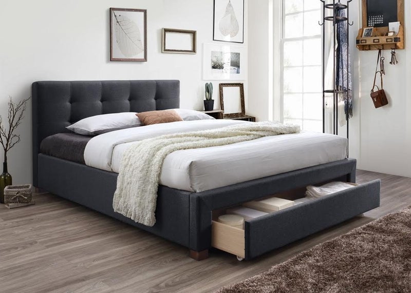 KING STORAGE BED WITH INDEPENDENT FLEXI SLAT BASE + LUXURY PILLOW TOP MATTRESS Carousel 1