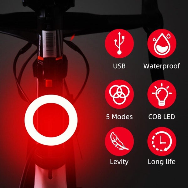 Bicycle Taillight Multi Lighting Modes USB Rechargeable Led Bike Carousel 2