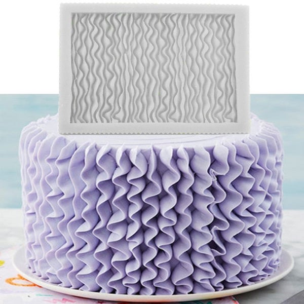 Ruffle Fold & Skirt Pleats Mould Silicone Mold Fondant Cake Decorating Tool Carousel 1
