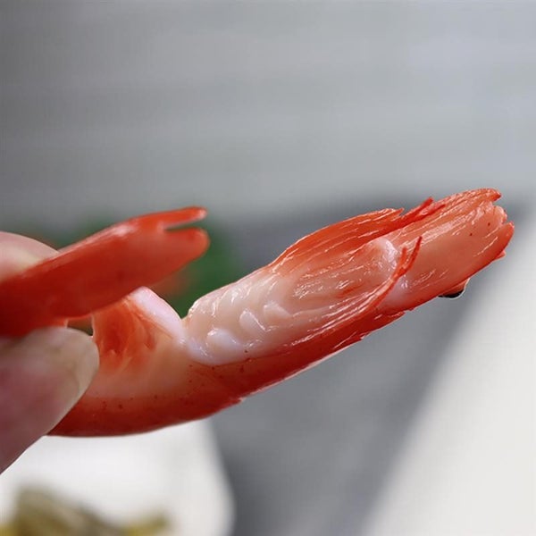6PCS Simulation Shrimp Fake Food Model Shrimp Shooting Prop Photo Props Carousel 5