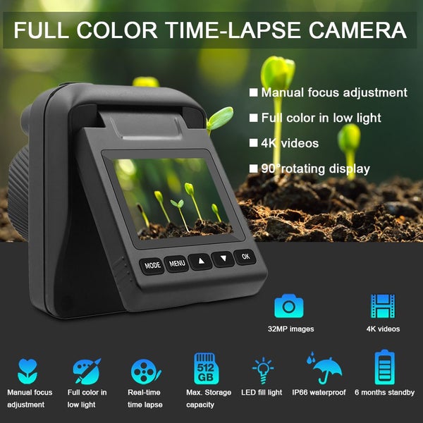 32MP 4K Waterproof Timelapse Camera Recorder 6 Months Battery Life Carousel 2