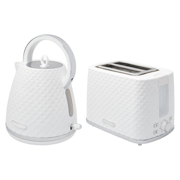 Westinghouse Kettle and Toaster Twin Pack, Diamond White Carousel 1