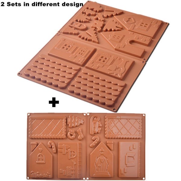 Silicone Christmas Chocolate Mold Biscuit Baking Mold 2 Piece Set Carousel 1