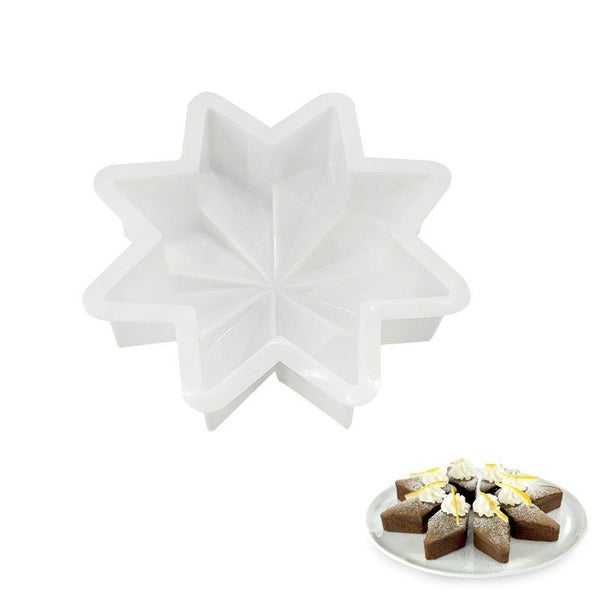 Baycheer 3D Silicone Mold Eight Pointed Star Baking Tools For Cakes Dessert Carousel 1