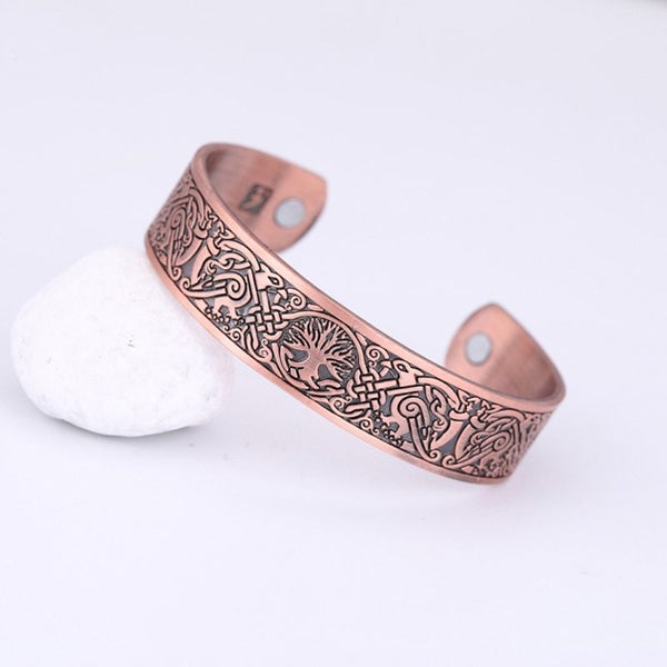 Copper Viking Cuff Bracelet Magnetic Healthcare B0373RD0 Carousel 2