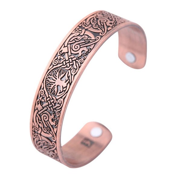 Copper Viking Cuff Bracelet Magnetic Healthcare B0373RD0 Carousel 1
