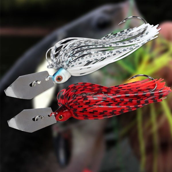 Fishing Lures 3pcs 94mm 9g Blade Metal Bait With Rubber Skirt Carousel 2