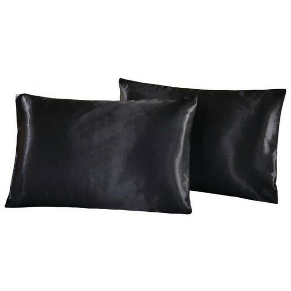 Satin Pillowcase Black 1 Pair 3630501 Carousel 2