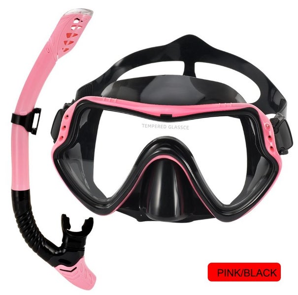 Snorkeling Diving Mask Scuba Snorkel Set - Pink Carousel 1