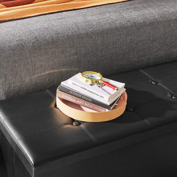 Storage Ottoman Large - Black Carousel 8