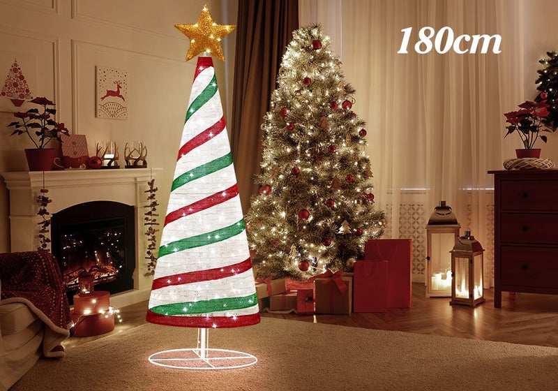 180cm Ribbon Christmas Tree Christmas Light Carousel 1