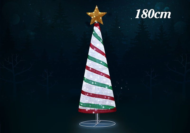 180cm Ribbon Christmas Tree Christmas Light Carousel 2