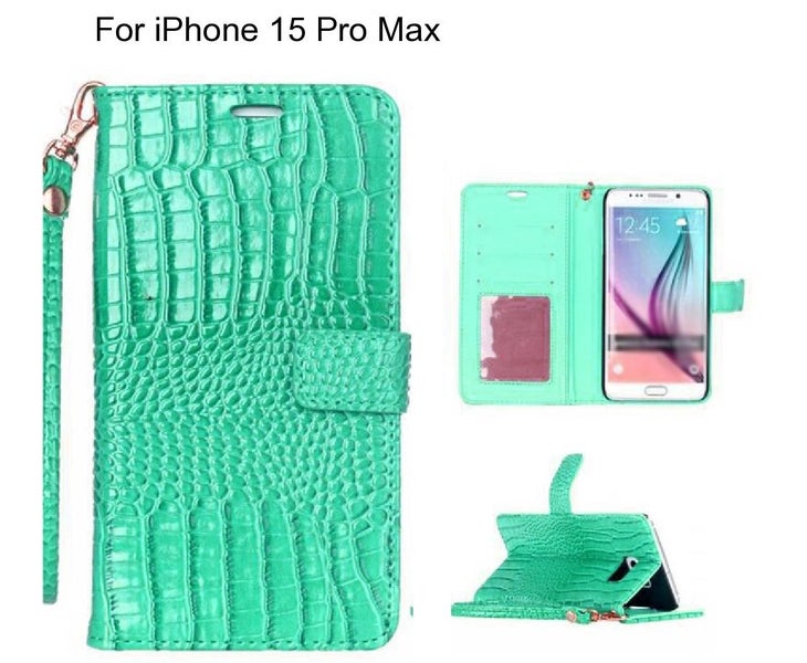 iPhone 15 Pro Max case Croco wallet Leather case Carousel 1