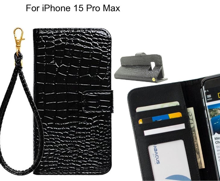 iPhone 15 Pro Max case Croco wallet Leather case Carousel 1
