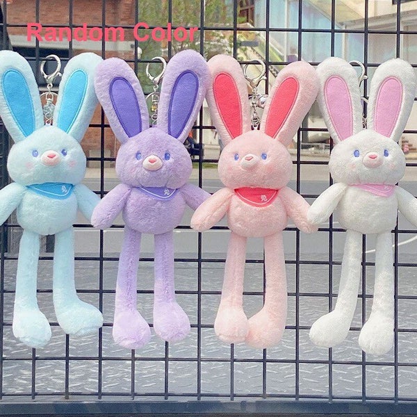 1Pcs Keychain Ears Stretchable Telescopic Cute Rabbit Plush Toy Carousel 1