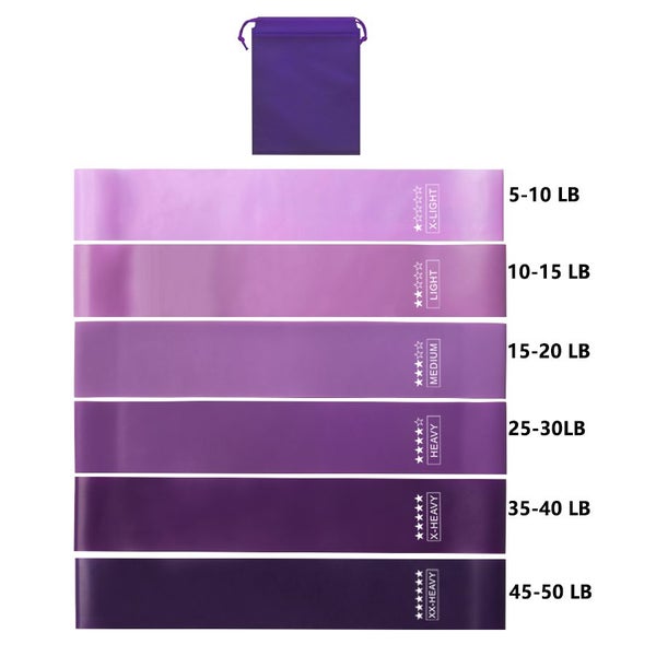 6 Pcs Crossfit Workout Resistance Bands Fitness Elastic Rubber Bands Carousel 1