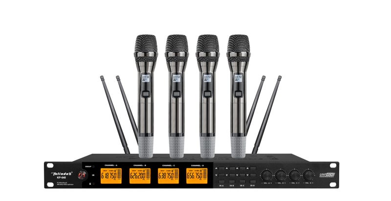 FULINDA KP-640 UHF Four Channel Wireless Microphone (MC27-1)628632350782741118