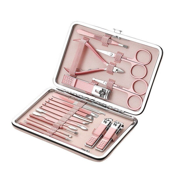 Nail Clippers Rose Gold 18piece Diagonal Exfoliating Stainless Steel Carousel 1