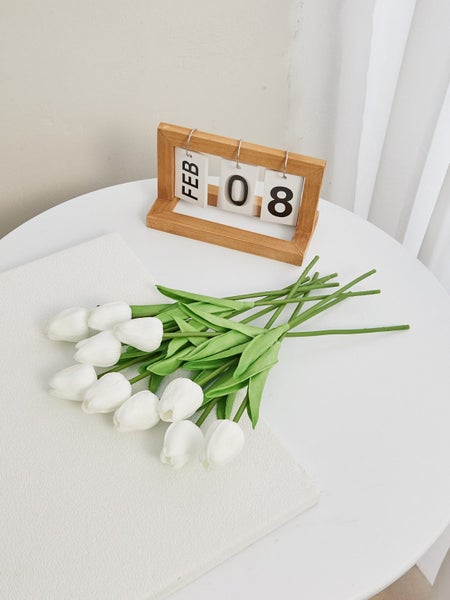 White Tulip Simulation Feel Tulip Flower Home Decoration Ornaments Carousel 1