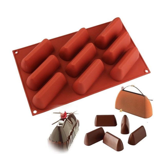 3D 9 cavity rectangular mountain cake mold DIY silicone mold Carousel 6