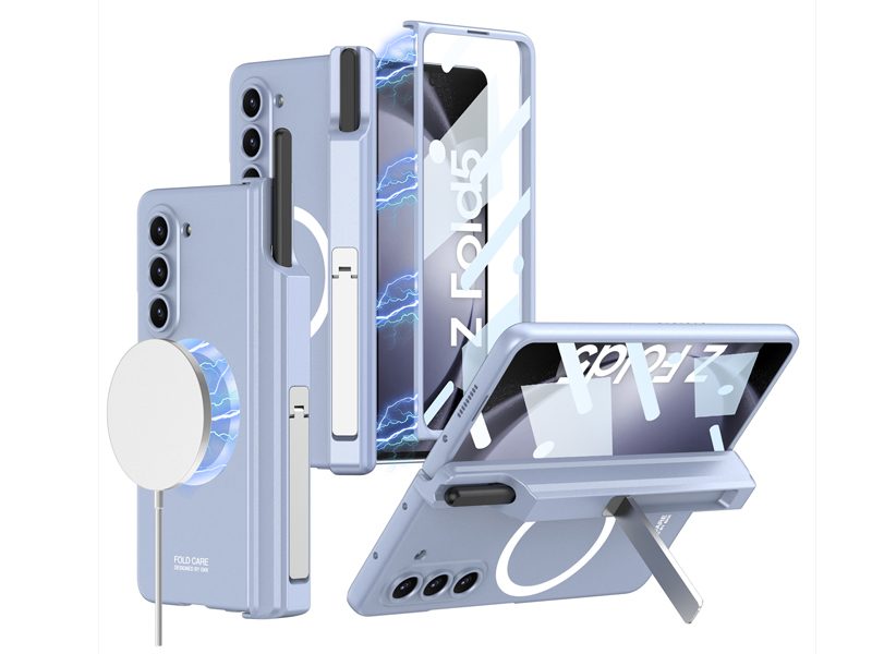 Magnetic Case for Samsung Galaxy Z Fold 5 with Screen Protector and S Pen Holder Carousel 1