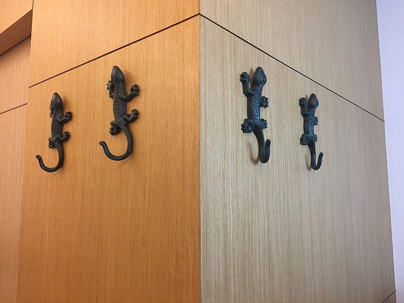 4pcs Cast Iron Gecko Hooks Key Holder Coat Hanger Wall Decor 3653403 Carousel 13