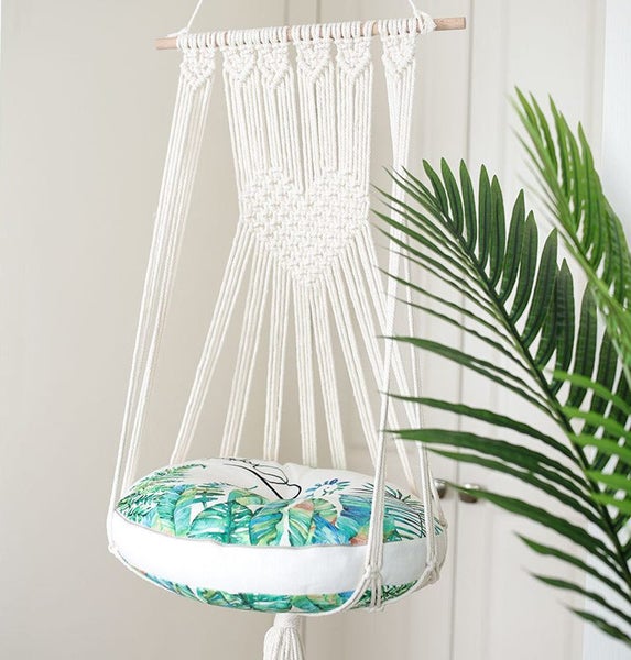 Cat Hammock Macrame Hanging Swing Cat Bed I0914BG0 Carousel 1
