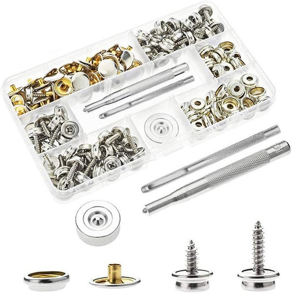 150 Sets Metal Snap Fasteners + Fixing Tools Set I1344SV0 Carousel 1