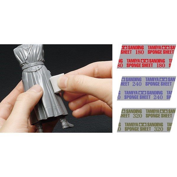 Tamiya 87163 Sanding Sponge Sheet - 320 Grit (1 Sheet) Carousel 1