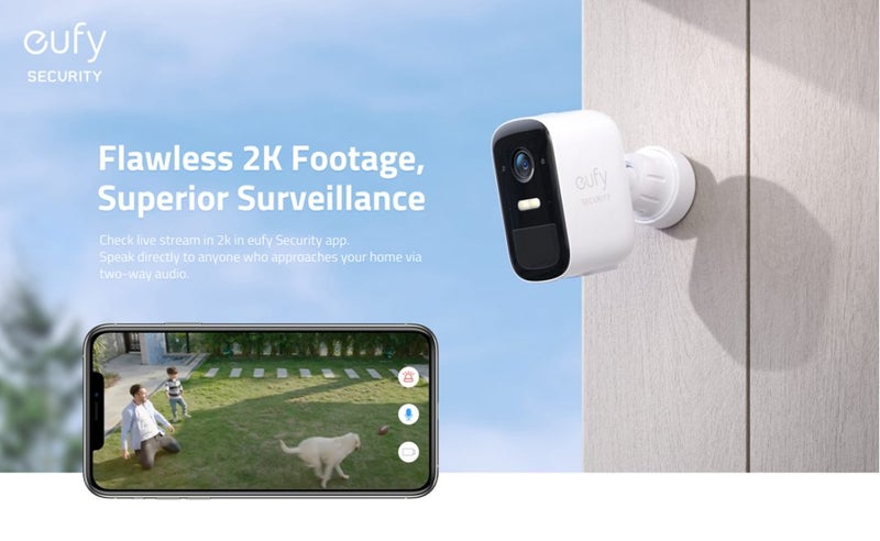 eufyCam 2C Pro Wireless 2K Security System - 3 x Camera Kit Carousel 2