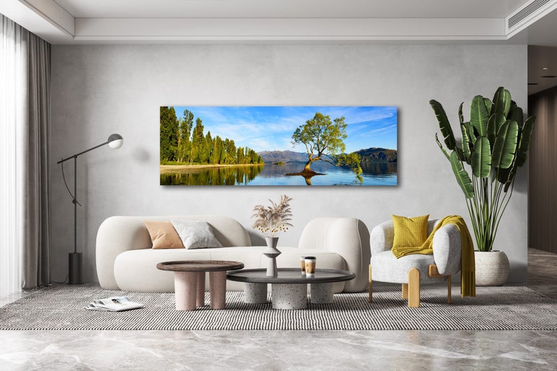 Rokit Wall art. Lake Wanaka and tree in Spring. Large print Carousel 1