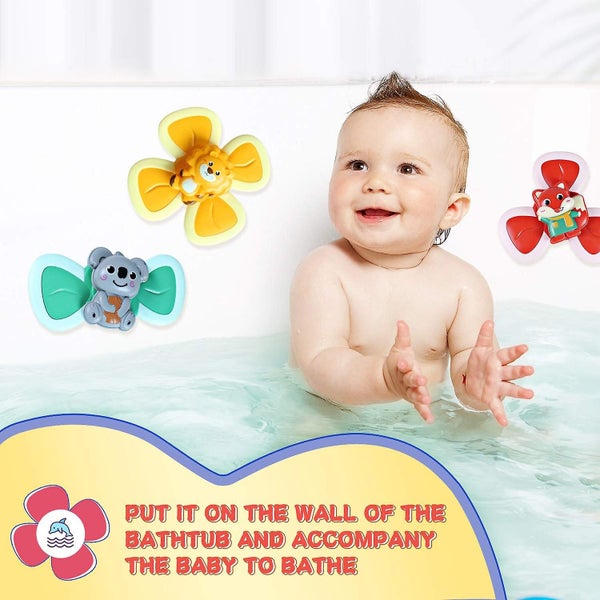 Suction Cup Spinner Toy For Toddlers - Baby Bath Toys Gifts For 1 2 3 4 Year Old Carousel 2
