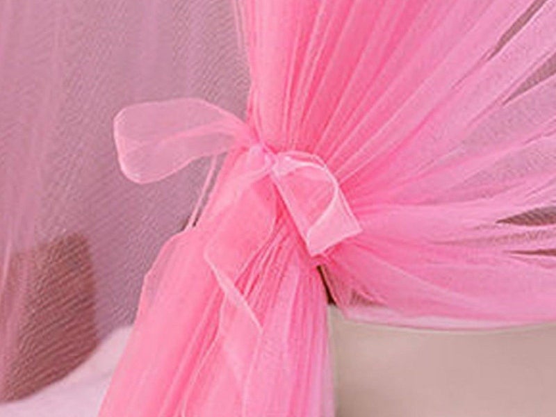 1Pc Pink Bed Canopy Dome Mosquito Net Hanging Bed Curtain Universal Size Carousel 6