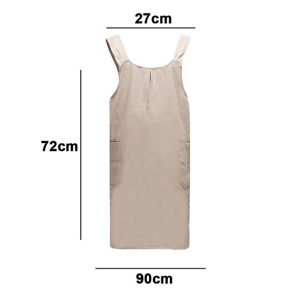 Linen Cross Back Kitchen Cooking Aprons For Women With Pockets Cute For Baking P Carousel 2