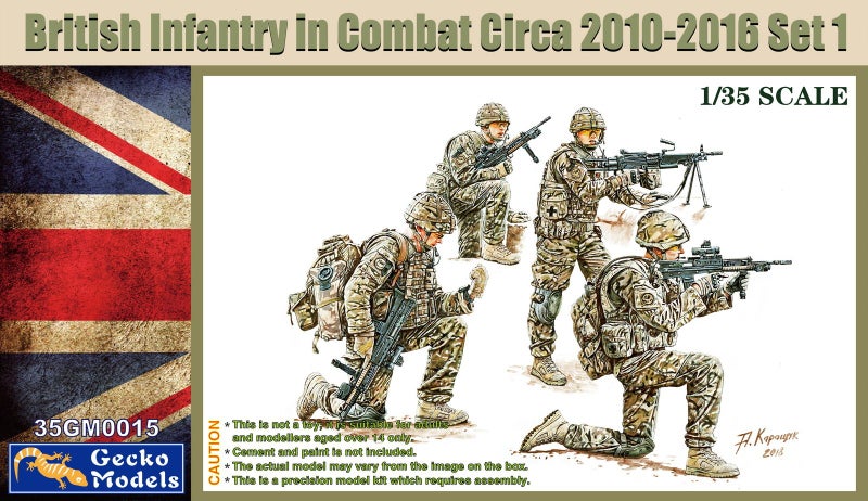 GECKO GM0015 1/35 BRITISH INFANTRY IN COMBAT CIRCA 2010~2016 SET 1 PLASTIC MO... Carousel 1