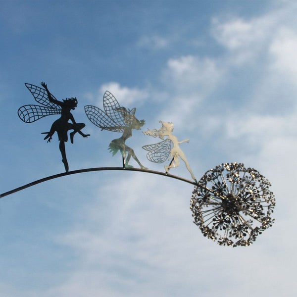 Garden Stakes Fairy Dandelion Sculpture Statue 2037317 Carousel 1