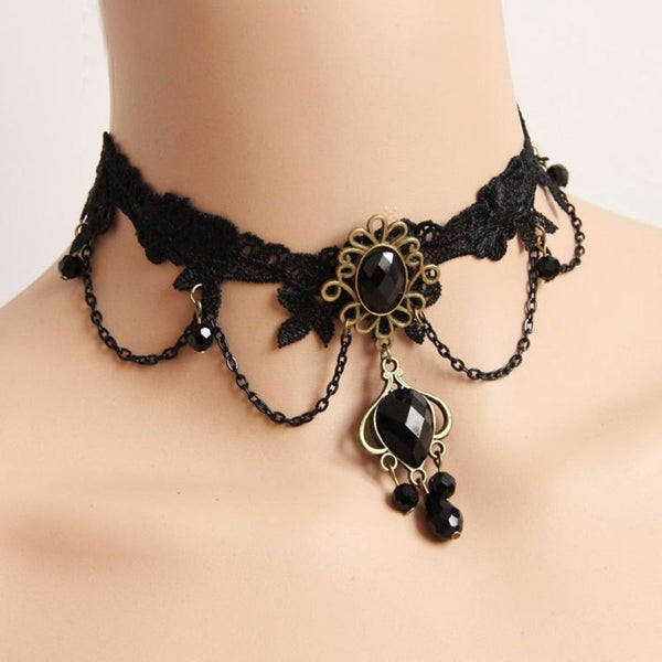 Steampunk Gothic Necklace B0340BK0 Carousel 1