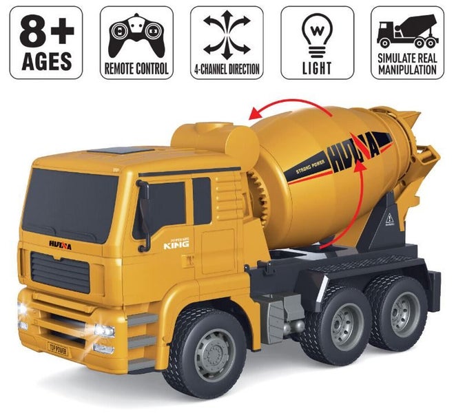 1/18 Scale RTR Multi-Function Remote Control RC Concrete Mixer Truck W/ 2 Rec... Carousel 2