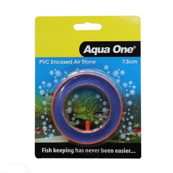 Aqua One Air Stone PVC Encased Beauty Round 12.5cm Aquarium Carousel 1
