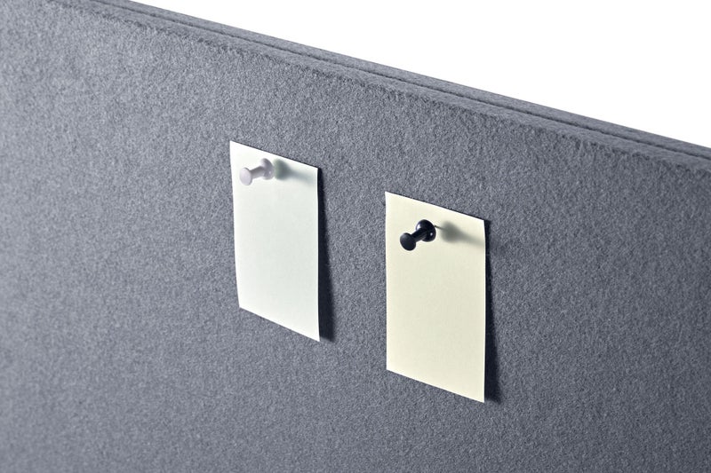 BRATECK 1.8m Desktop Privacy Panel with 3x Heavy-Duty Clamps. Felt Surface to Re Carousel 8